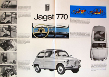 NSU Fiat Jagst 770 Modellprogramm 1966 Automobilprospekt (10321)